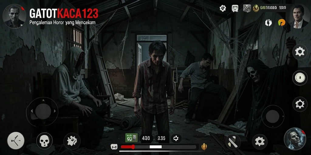 Tampilan gameplay GATOTKACA123 yang mencekam dan penuh ketegangan.