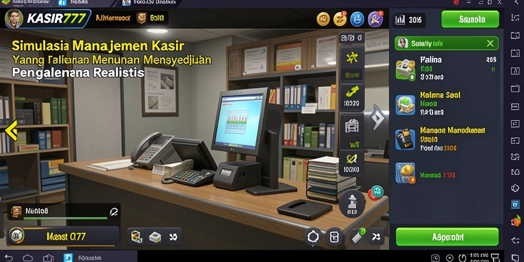 Gambaran gameplay interaktif dalam KASIR777 yang menantang.